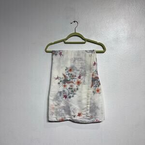 H&M White Floral Scarf